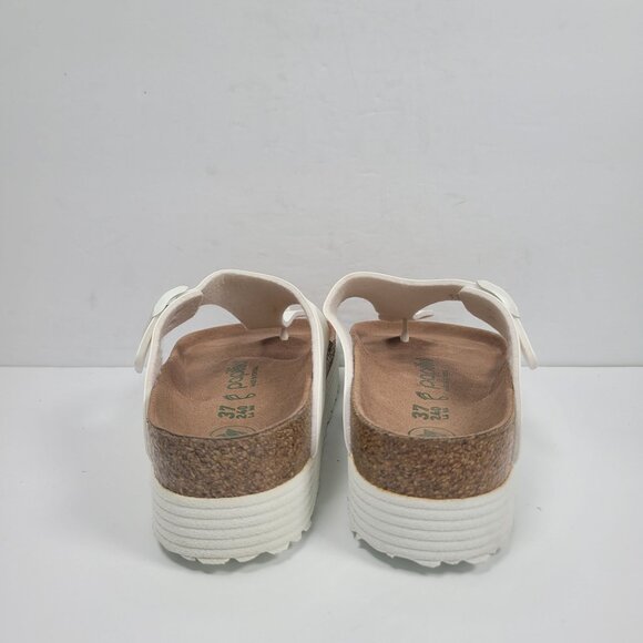 Papillio by Birkenstock Gizeh Platform Vegan Womens White Sandal US Size 6 EU 37 - Picture 4 of 8